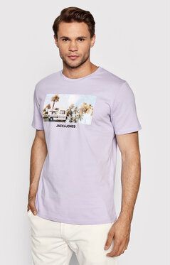 Jack&Jones Tričko Billboard 12200416 Fialová Regular Fit