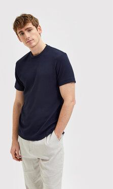 Selected Homme Tričko Eshan 16084630 Tmavomodrá Regular Fit