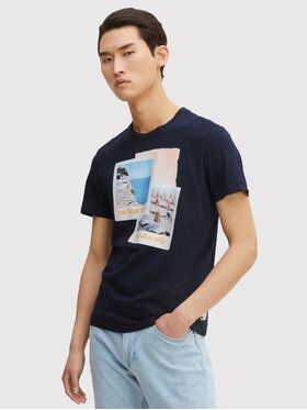 Tom Tailor Tričko 1031626 Tmavomodrá Regular Fit