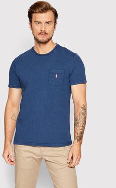 Polo Ralph Lauren Tričko 710867350003 Tmavomodrá Custom Slim Fit