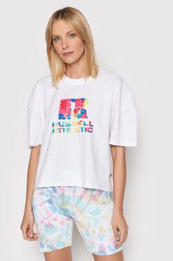 Russell Athletic Tričko Jenni E24101 Biela Cropped Fit
