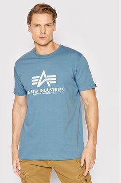 Alpha Industries Tričko Basic 100501 Modrá Regular Fit