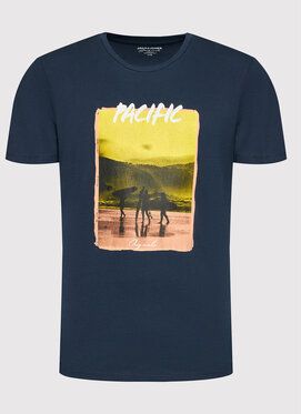 Jack&Jones Tričko Malibu Woody 12210278 Tmavomodrá Regular Fit