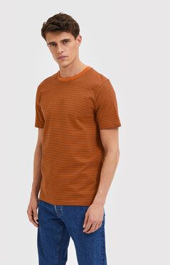 Selected Homme Tričko Norman 16080129 Hnedá Regular Fit