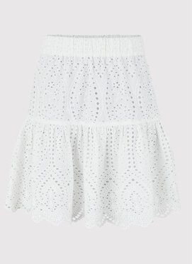 YAS Trapézová sukňa Holi 26026866 Biela Regular Fit