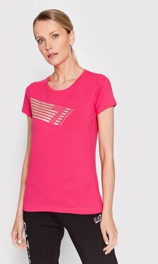 EA7 Emporio Armani Tričko 3LTT31 TJDSZ 1410 Ružová Regular Fit