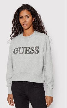 Guess Mikina W2YQ09 K8801 Sivá Regular Fit