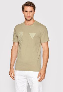 Guess Tričko M2YI63 K9RM1 Béžová Slim Fit