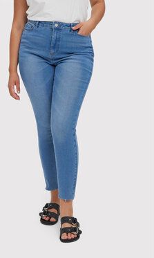 Vero Moda Curve Džínsy Loraemilee 10266777 Modrá Slim Fit