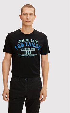 Tom Tailor Tričko 1031617 Čierna Regular Fit
