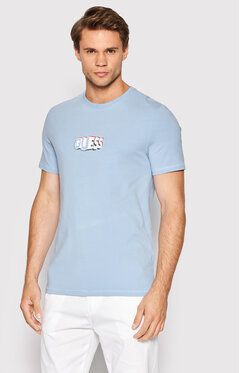 Guess Tričko M2YI20 J1311 Modrá Slim Fit
