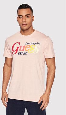 Guess Tričko M2YI07 K9RM1 Ružová Regular Fit