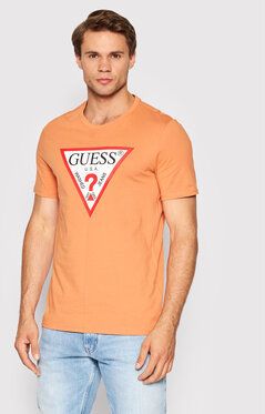 Guess Tričko M2YI71 I3Z11 Oranžová Slim Fit
