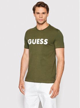 Guess Tričko M2YI42 J1311 Zelená Slim Fit