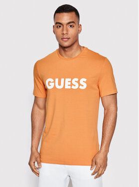 Guess Tričko M2YI42 J1311 Oranžová Slim Fit