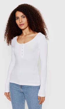 Pieces Blúzka Kitte 17101437 Biela Slim Fit