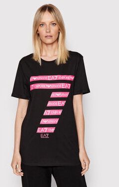 EA7 Emporio Armani Tričko 3LTT38 TJDMZ 1200 Čierna Relaxed Fit