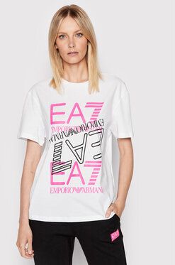EA7 Emporio Armani Tričko 3LTT14 TJDMZ 1100 Biela Regular Fit