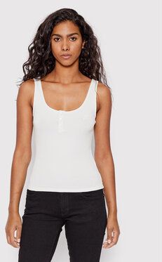 Guess Top W2YI00 KA0H1 Biela Slim Fit