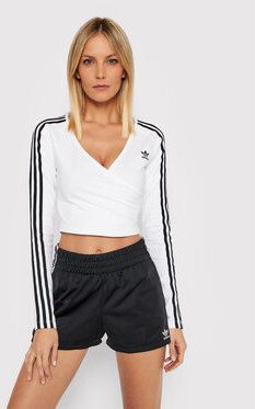 adidas Blúzka adicolor Classics HC2030 Biela Slim Fit