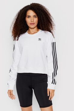 adidas Mikina adicolor Classics HN8317 Biela Loose Fit