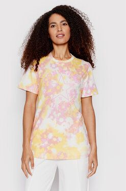 Converse Tričko Washed Floral Patch 10023208-A02 Žltá Loose Fit