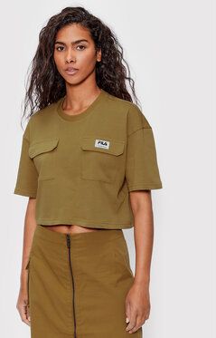 Fila Tričko Tallinn FAW0006 Hnedá Oversize