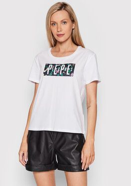 Pepe Jeans Tričko Patsy PL505218 Biela Regular Fit