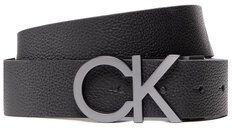 Calvin Klein Pánsky opasok Adj/Rev Ck Metal Pb 35mm K50K509258 Čierna