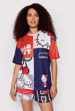 HYPE Tričko HELLO KITTY TWAO-2076 Farebná Regular Fit