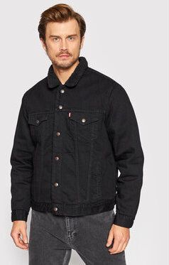 Levi's® Džínsová bunda Type III Sherpa 16365-0100 Čierna Regular Fit