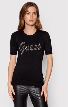 Guess Blúzka W2YR28 Z2NQ0 Čierna Slim Fit