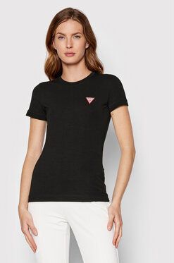 Guess Tričko Mini Triangle W2YI44 J1311 Čierna Slim Fit