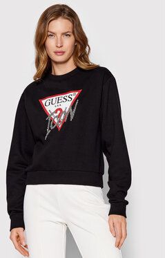 Guess Mikina Icon W2YQ01 KB681 Čierna Regular Fit