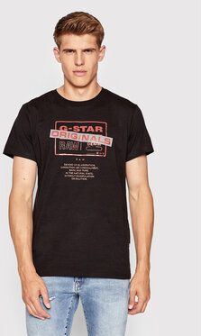 G-Star Raw Tričko Originals Logo D21181-336-6484 Čierna Regular Fit