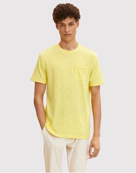 Tom Tailor Tričko 1031579 Žltá Regular Fit