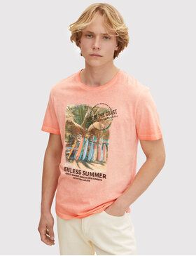 Tom Tailor Tričko 1031570 Oranžová Regular Fit