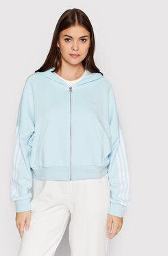 adidas Mikina adicolor HM2131 Modrá Loose Fit