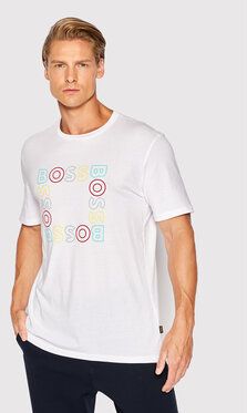 Boss Tričko Teesquare 50481910 Biela Regular Fit