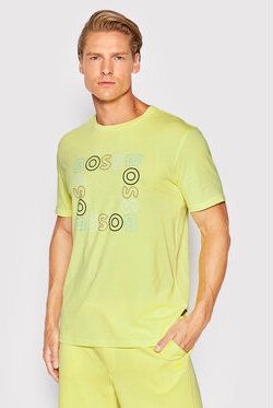 Boss Tričko Square 50481910 Žltá Casual Fit