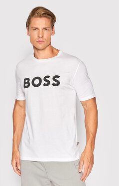 Boss Tričko Thinking 50481923 Biela Regular Fit