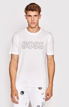 Boss Tričko 50472399 Biela Regular Fit