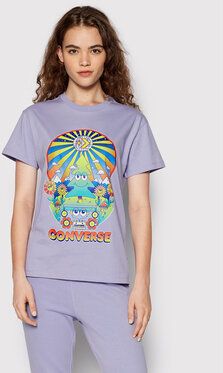 Converse Tričko Nature Party Graphic 10024245-A04 Fialová Standard Fit