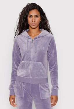 Juicy Couture Mikina Robertson JCAP176 Fialová Regular Fit