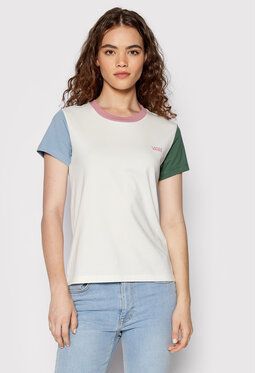 Vans Tričko Colorblock VN0A5I9D Béžová Regular Fit