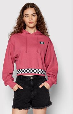Vans Mikina Boom Boom Check VN0A7YKF Ružová Relaxed Fit
