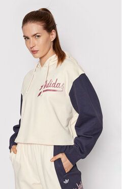 adidas Mikina Modern B-Ball HD9782 Béžová Relaxed Fit