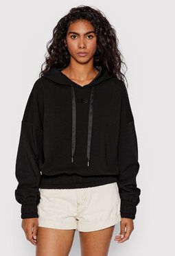 Guess Mikina W2YQ05 KB932 Čierna Relaxed Fit