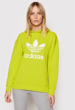 adidas Mikina adicolor Trefoil HE6950 Zelená Regular Fit