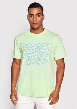 Guess Tričko Z2YI00 J1311 Zelená Regular Fit